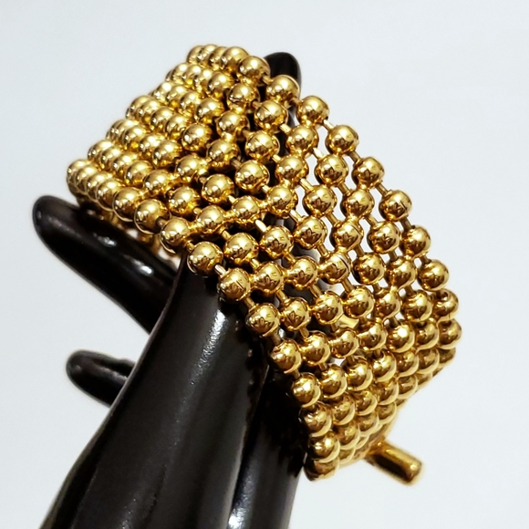 christian dior gold chunky bracelet